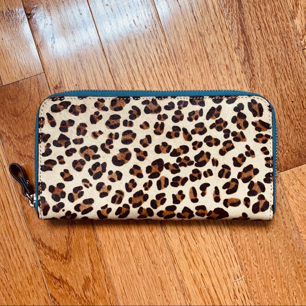 Anthropologie leopard wallet